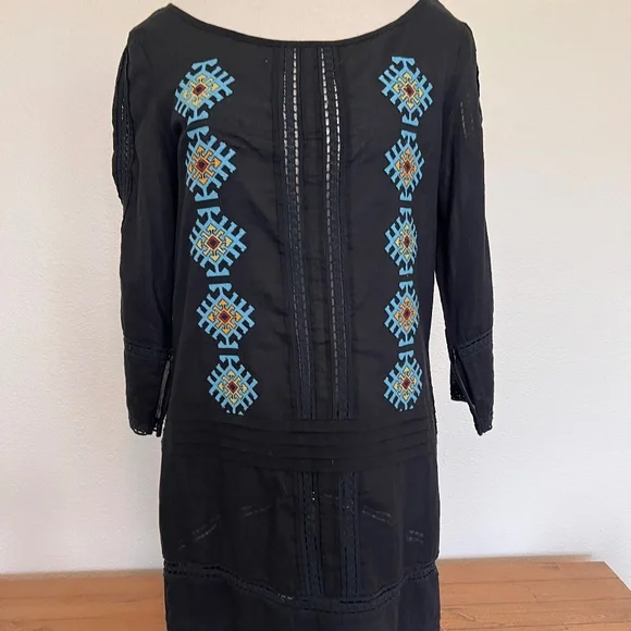 Palm & Gela | Dresses | Pam Gela Black Aztec Embroidered Dress Coverup Size Small | Poshmark Palm & Gela | Dresses | Pam Gela Black Aztec Embroidered Dress Coverup Size Small | Poshmark